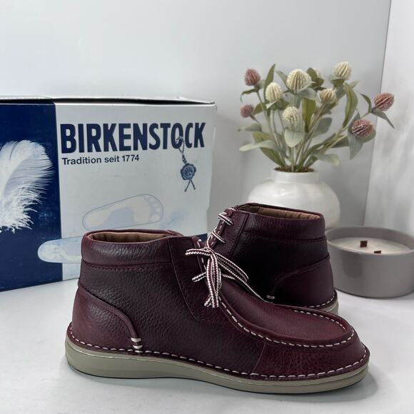 Birkenstock Pasadena High Leather Chukka Boot NL-Chestnut Unisex L6/M4 EU 37 NWB - Picture 6 of 10